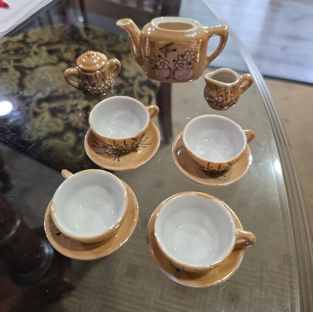 Vintage Lusterware Made In Japan Mini Tea Set